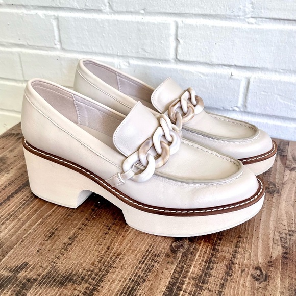 Coconuts by Matisse Louie Platform Loafers in Cream, SZ 8 EUC - Picture 1 of 9